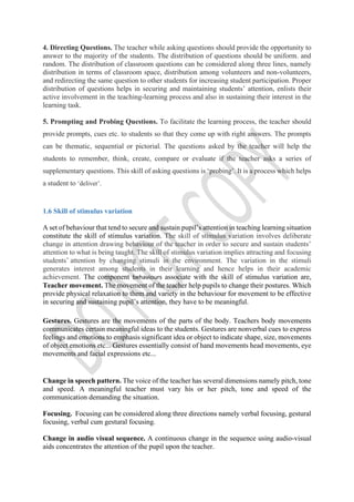 Microteaching skills by Dr.Thanuja.K | PDF