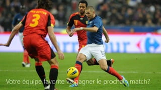 Votre équipe favorite va gagner le prochain match?
 