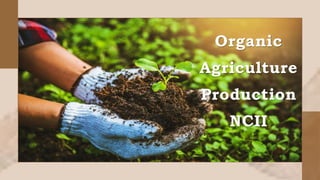 Organic
Agriculture
Production
NCII
 