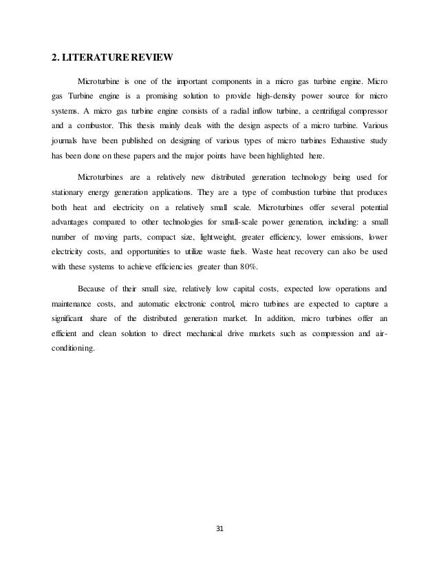 Distributed generation literature review