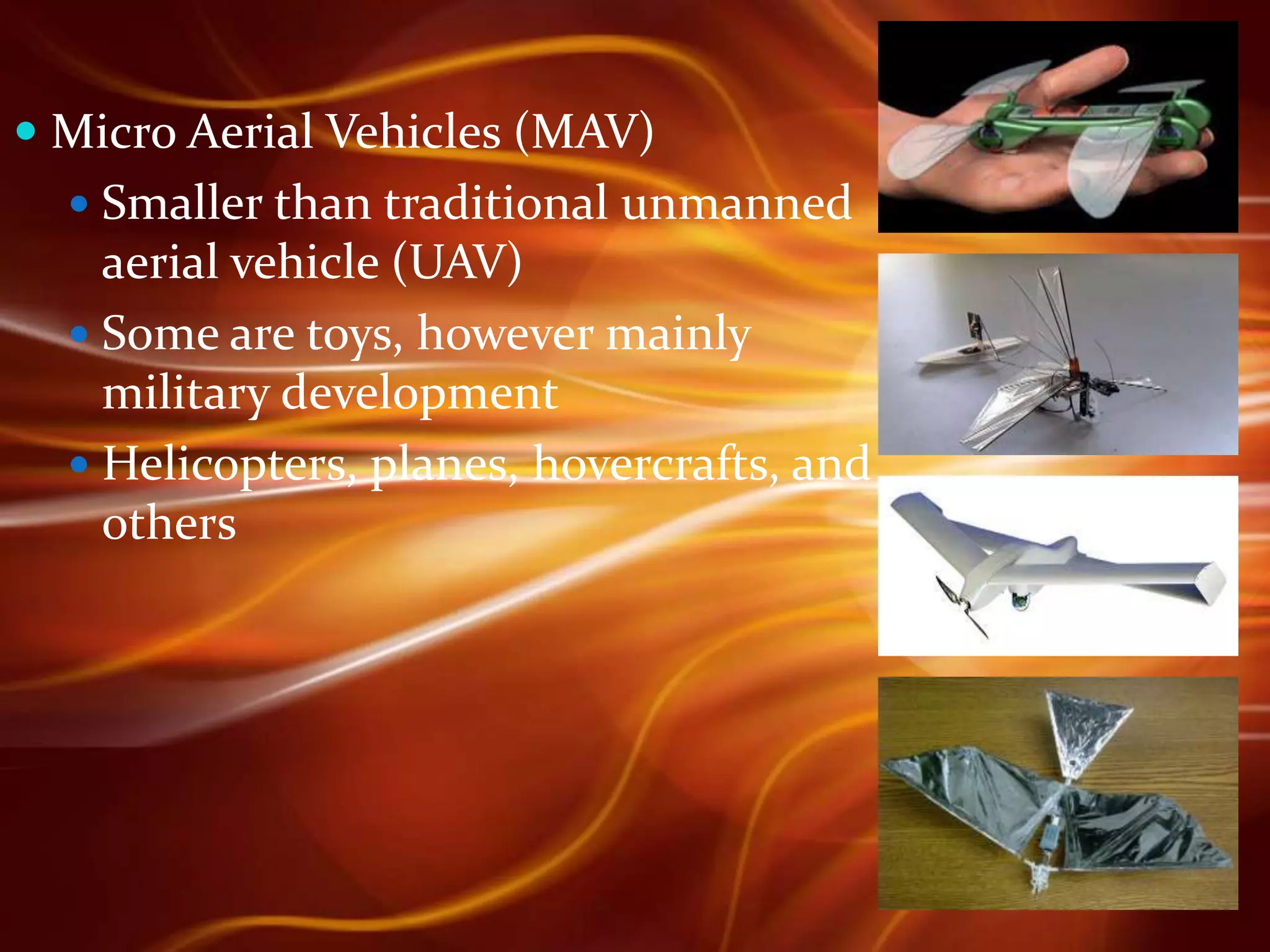 Micro aerial vehicles | PPTX