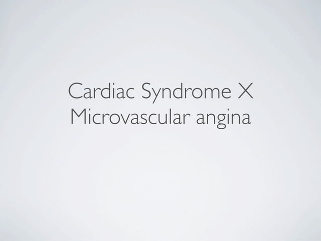 Microvascular angina PPT