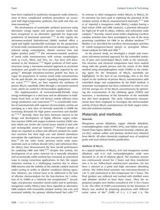 Microwave assisted synthesis of porous mn 2 o 3 nanoballs as ...