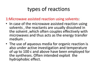 Microwave assisted reaction km komal wahane k3 | PPTX