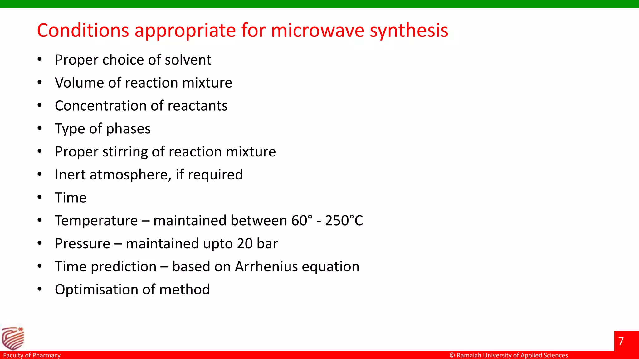Microwave assisted synthesis | PPTX