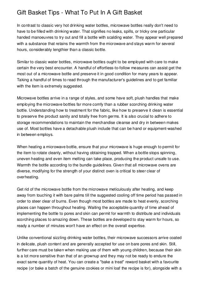 Gift Basket Tips What To Put In A Gift Basket