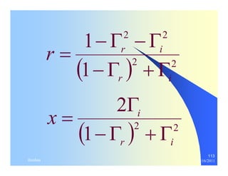 113 
− Γ − Γ 
2 2 
1 
r r i 
( )2 2 
1 
− Γ + Γ 
r i 
= 
2 
Γ 
x i 
( 2 1 
− Γ )+ Γ 
2 r i 
= 
thenhan 12/16/2011 
 