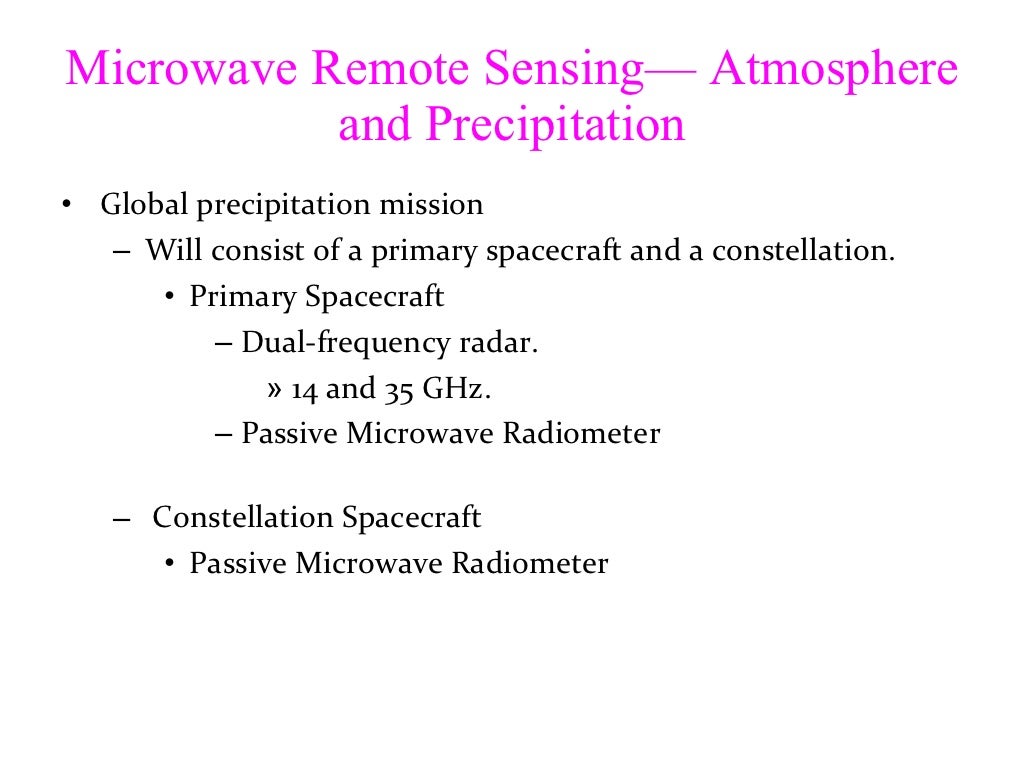 Microwave remote sensing
