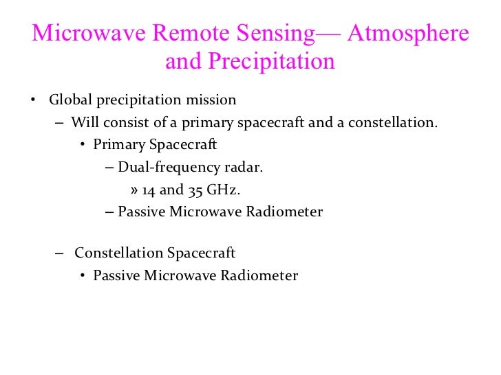 Microwave remote sensing