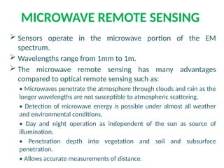 MICROWAVE REMOTE SENSING helps me answer | PPTX