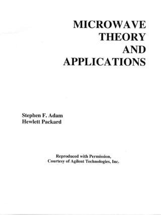 Microwave theory and application