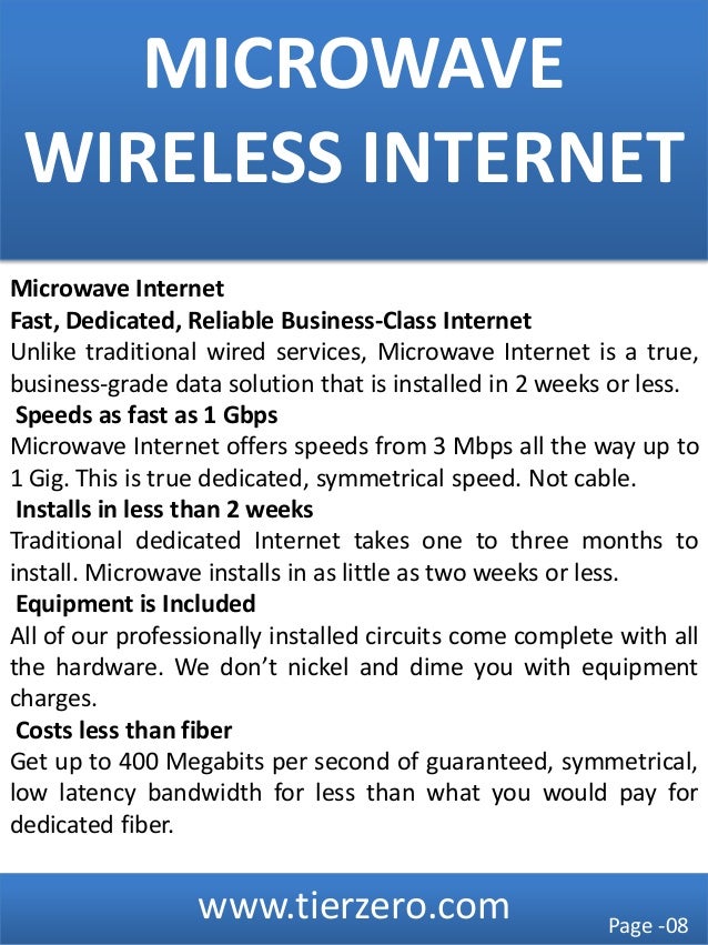 Microwave wireless connection