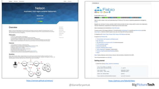 @danielbryantuk
https://github.com/fabiolb/fabiohttps://verizon.github.io/nelson/
 