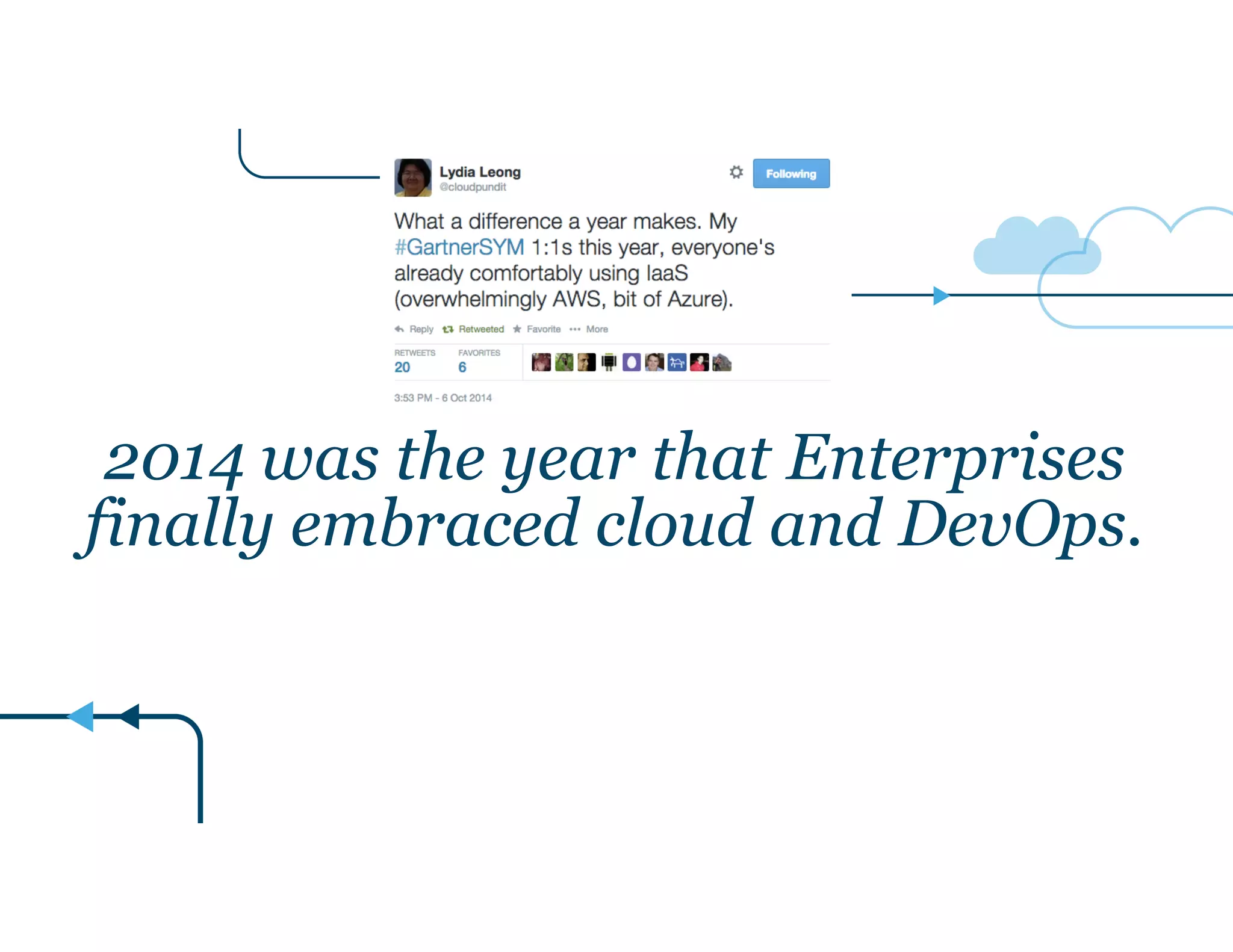 2014 was the year that Enterprises
finally embraced cloud and DevOps.
 