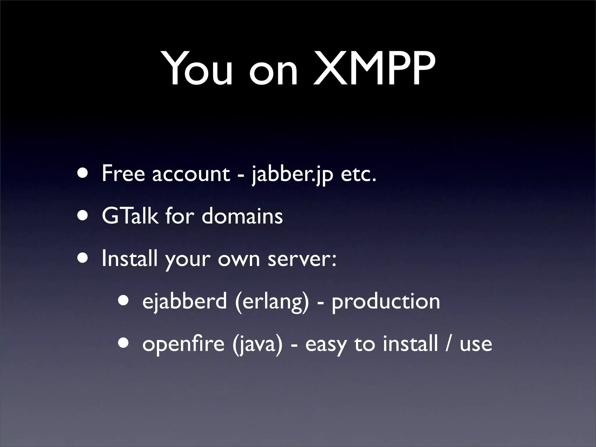 Microblogging via XMPP