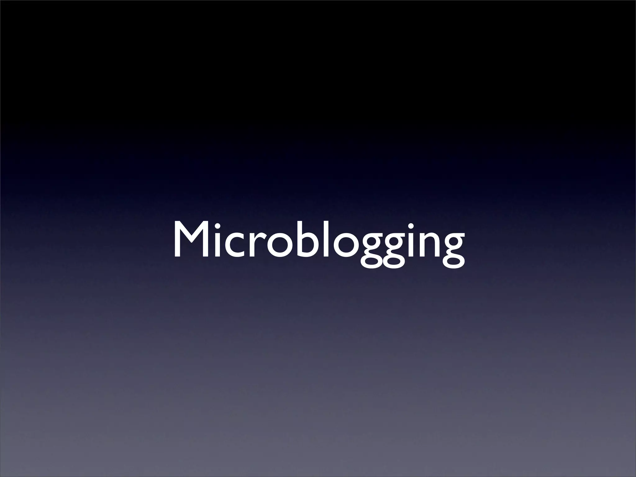 Microblogging via XMPP