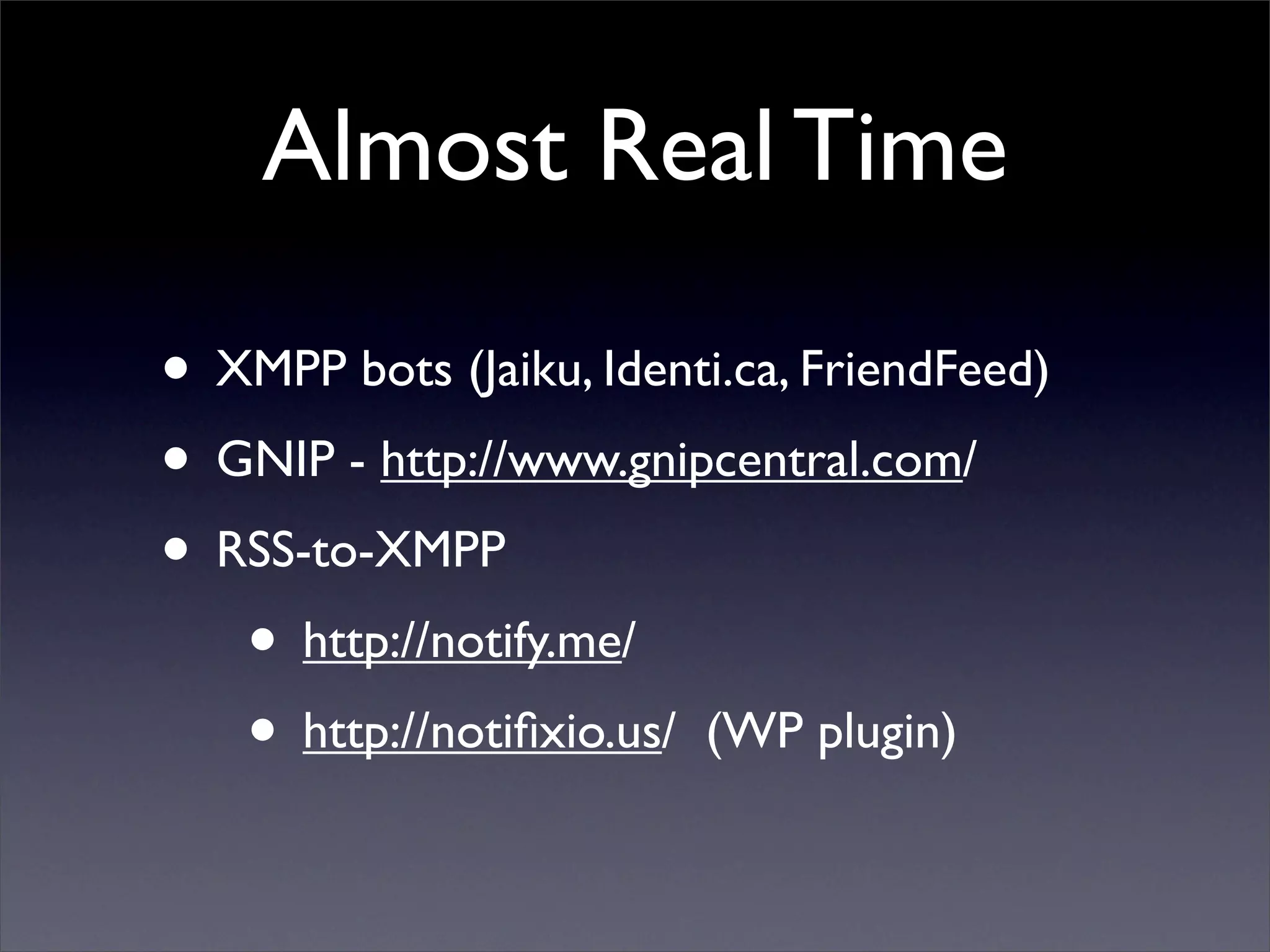 Microblogging via XMPP