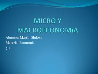 Alumno: Martin Slukwa
Materia: Economía
5-1
 