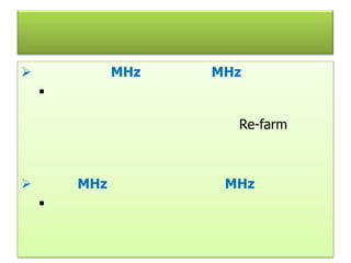  MHz MHz

Re-farm
 MHz MHz

 