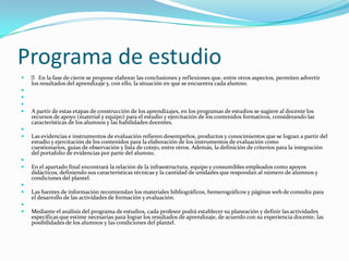     Programa de estudioCOMPONENTE DE FORMACIÓN PROFESIONAL 