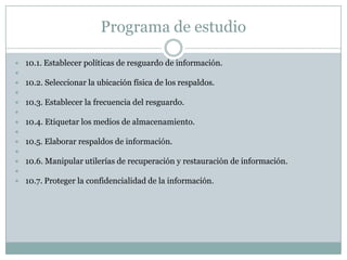Plan de estudios del Bachillerato Tecnológico 