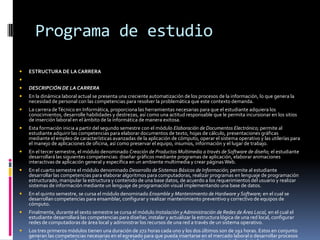 DEL BACHILLERATO TECNOLÓGICO