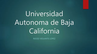 Universidad
Autonoma de Baja
California
ROCIO VIOLANTE LOPEZ
 