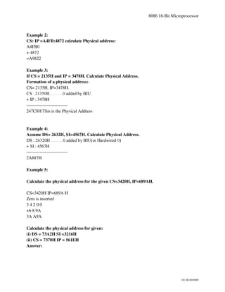 Microprocessor Unit 1 Notes, 8086 16 bit Microprocessor | PDF