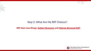 Doe Rrt Basics of Renal Replacement Therapy (RRT) | PPTX