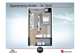 Apartamento Studio – 32,76m2 
 