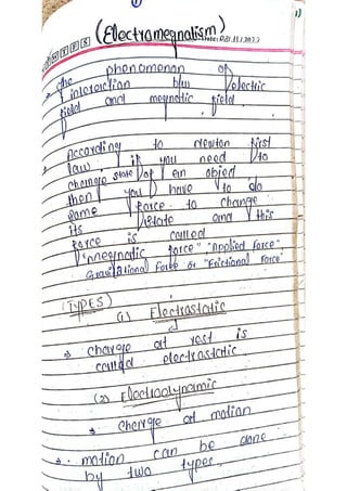 Mid term handwritten physics notes by Naeem Khan | PDF