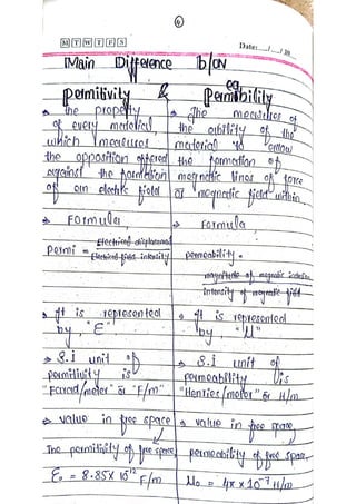 Mid term handwritten physics notes by Naeem Khan | PDF