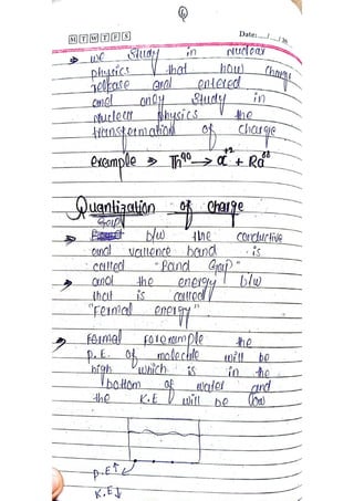 Mid term handwritten physics notes by Naeem Khan | PDF