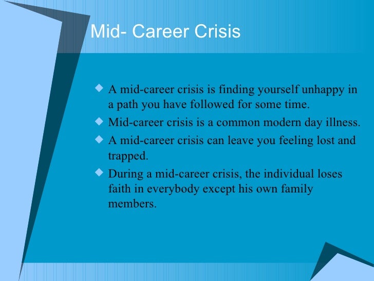 mid career crisis career crisis