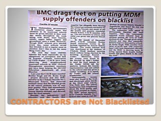 CONTRACTORS are Not Blacklisted
 