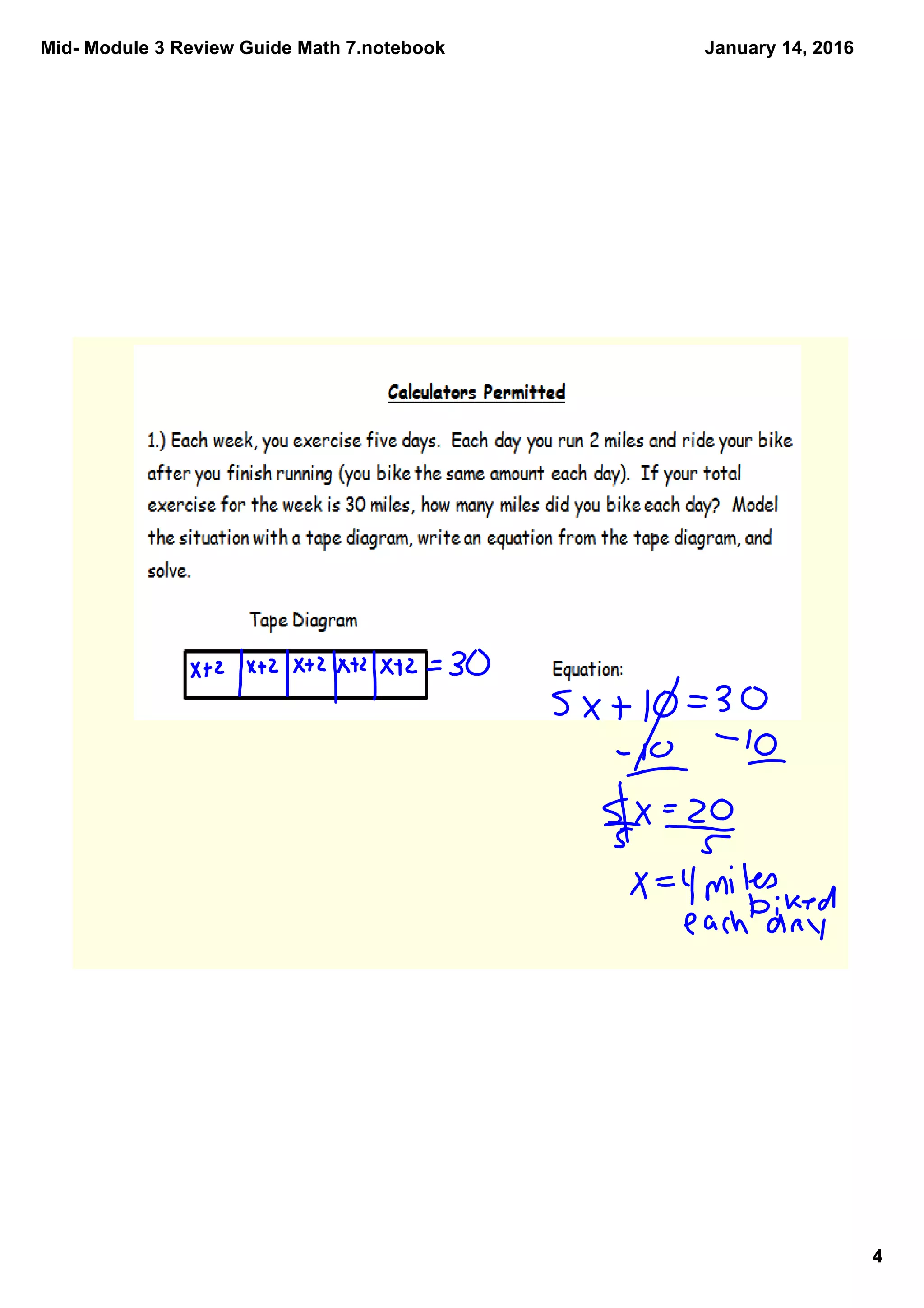 Mid­ Module 3 Review Guide Math 7.notebook
4
January 14, 2016
 