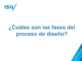 ¿Cuáles son las fases del
proceso de diseño?
 