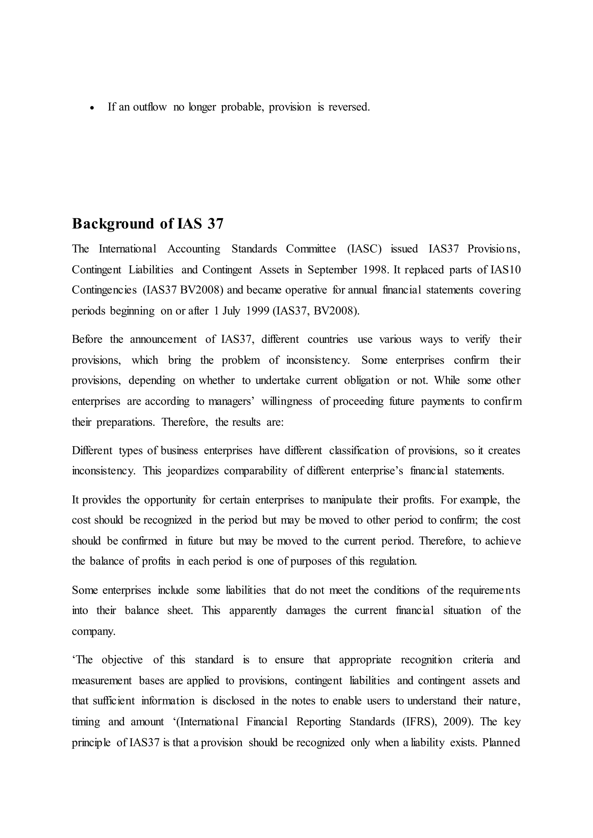 CHAPTER 1: IAS, IAS STANDARD, IAS ADAPTION, CONCEPTUAL FRAMEWORK AND CHAPTER 2: CURRENT LIABILITY, PROVISIONS