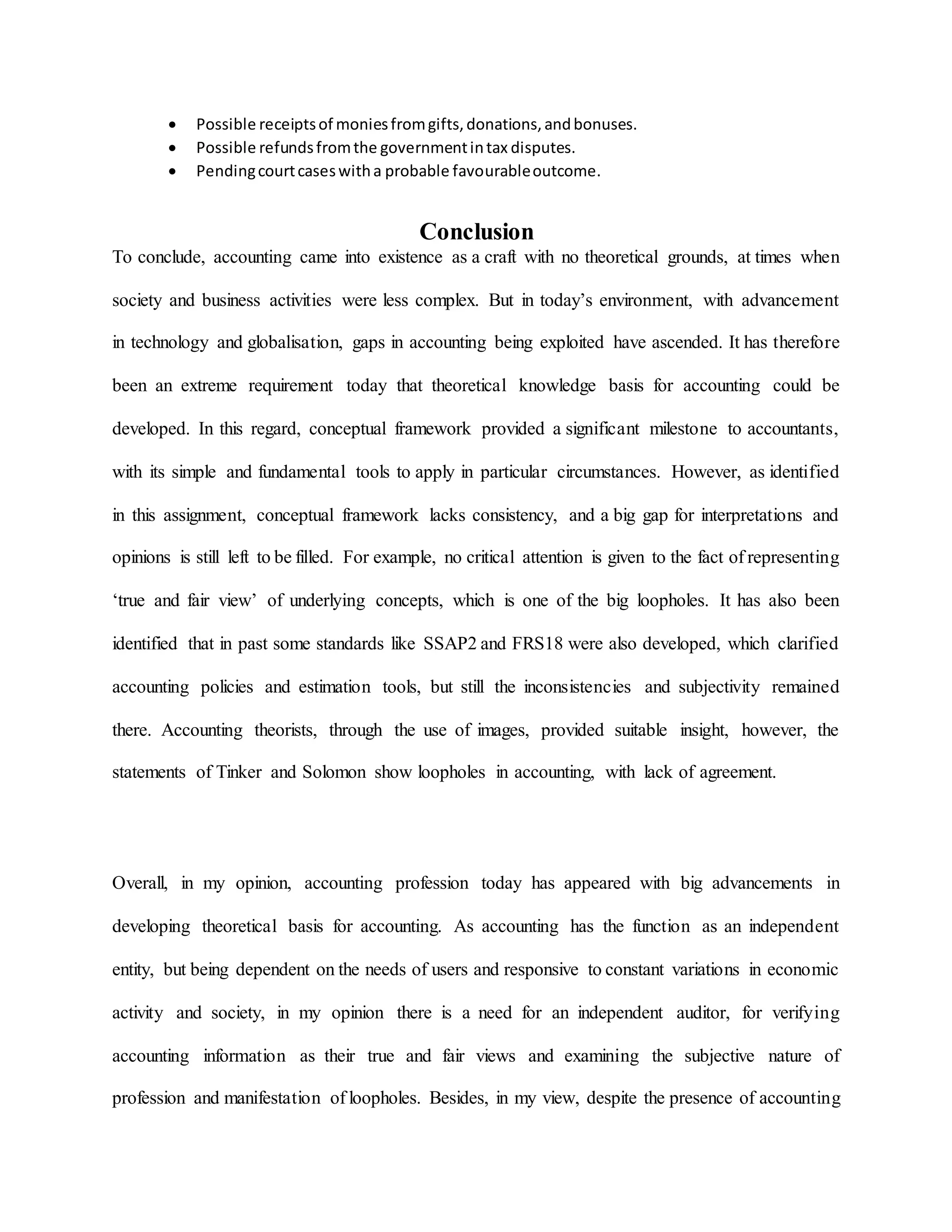 CHAPTER 1: IAS, IAS STANDARD, IAS ADAPTION, CONCEPTUAL FRAMEWORK AND CHAPTER 2: CURRENT LIABILITY, PROVISIONS