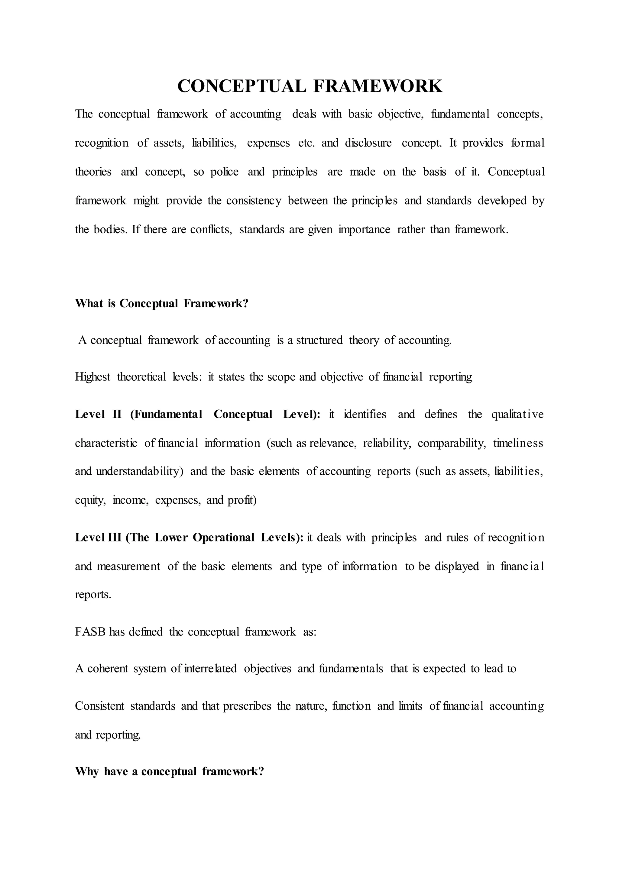 CHAPTER 1: IAS, IAS STANDARD, IAS ADAPTION, CONCEPTUAL FRAMEWORK AND CHAPTER 2: CURRENT LIABILITY, PROVISIONS