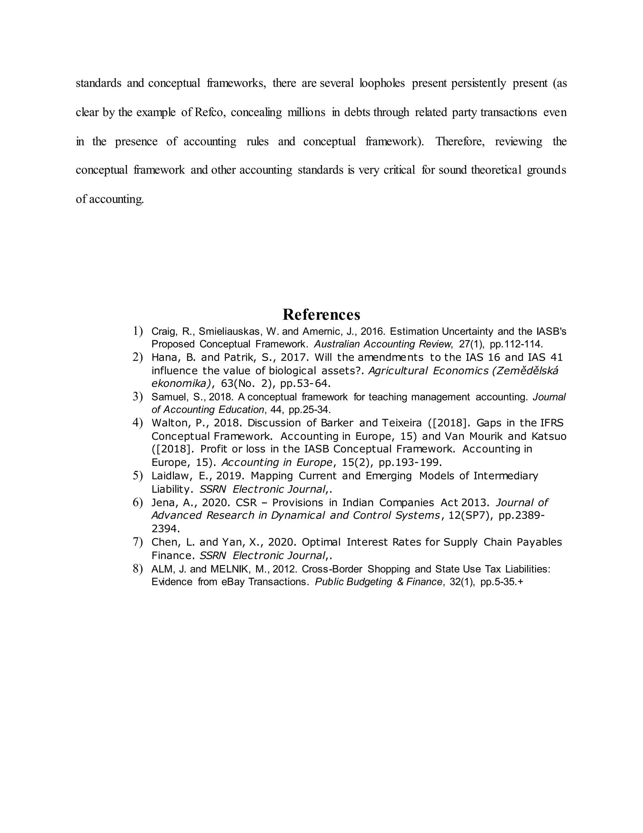 CHAPTER 1: IAS, IAS STANDARD, IAS ADAPTION, CONCEPTUAL FRAMEWORK AND CHAPTER 2: CURRENT LIABILITY, PROVISIONS