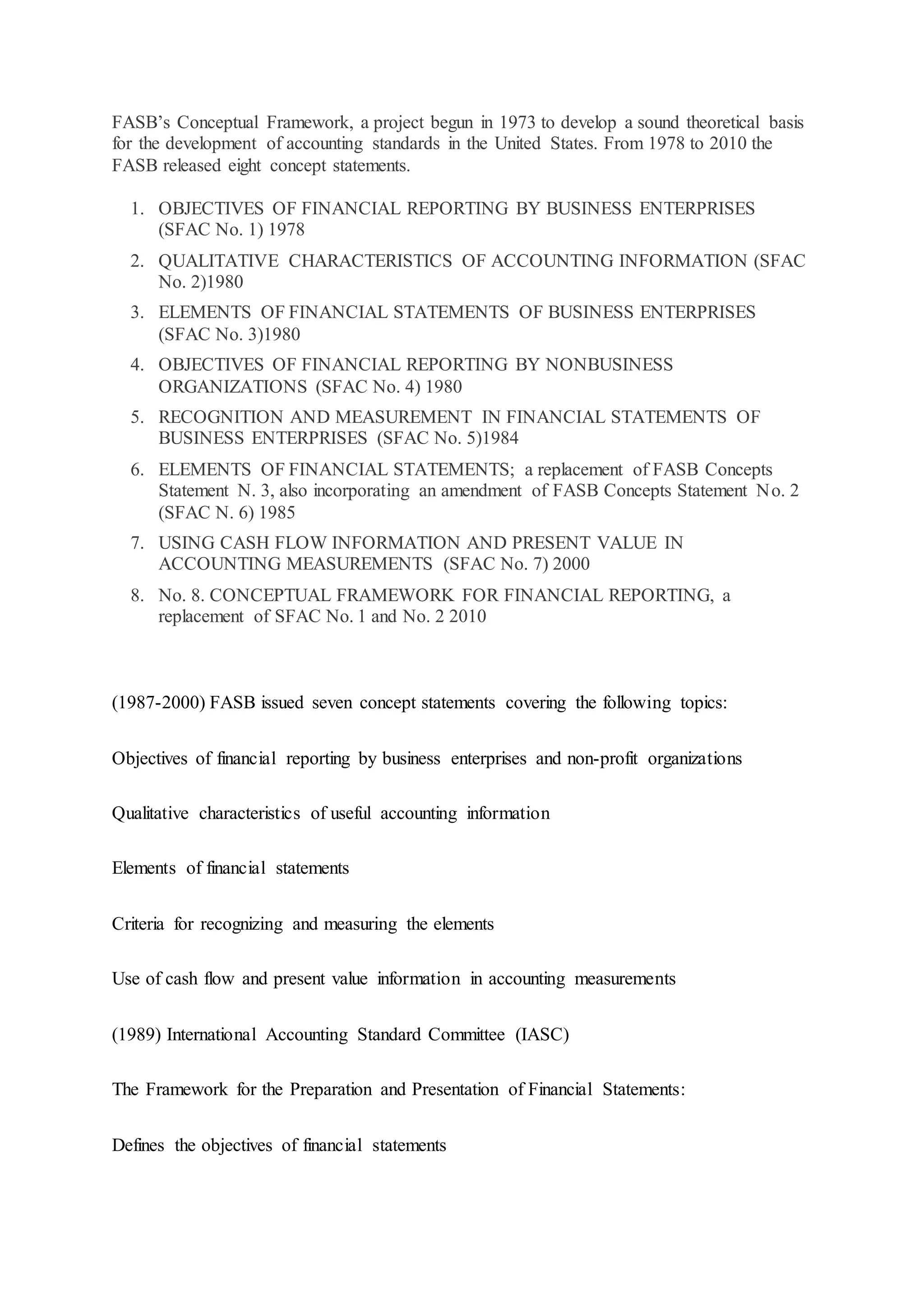 CHAPTER 1: IAS, IAS STANDARD, IAS ADAPTION, CONCEPTUAL FRAMEWORK AND CHAPTER 2: CURRENT LIABILITY, PROVISIONS