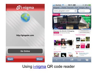 Using i-nigma QR code reader
 
