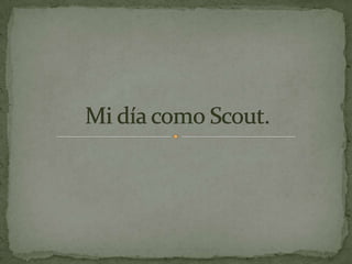 Mi día como Scout. 