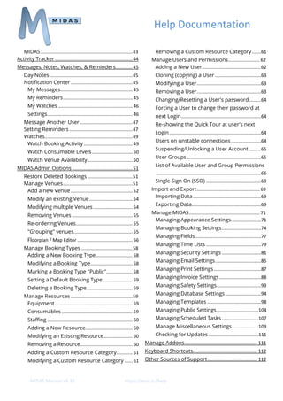 MIDAS - Room Booking & Resource Scheduling Software - User Manual v4.32