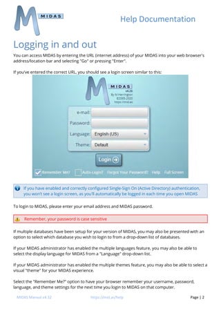 MIDAS - Room Booking & Resource Scheduling Software - User Manual v4.32
