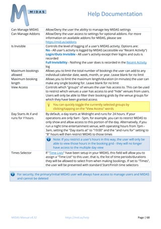 MIDAS - Room Booking & Resource Scheduling Software - User Manual v4.32