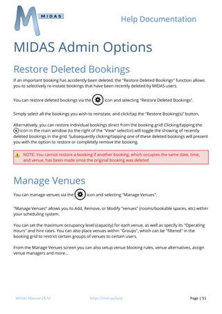 MIDAS - Room Booking & Resource Scheduling Software - User Manual v4.32