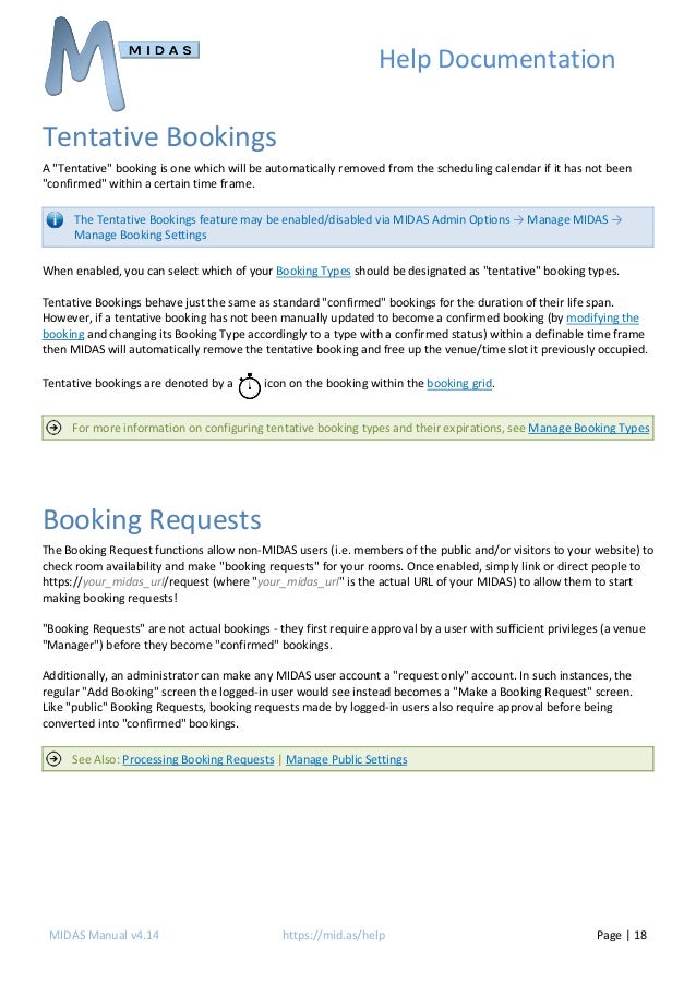 Midas Room Booking Midas Room Booking