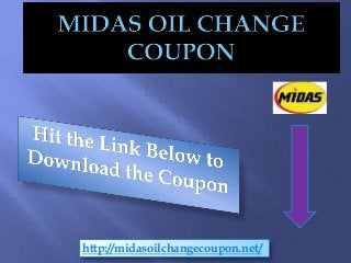 Midas oil change coupon